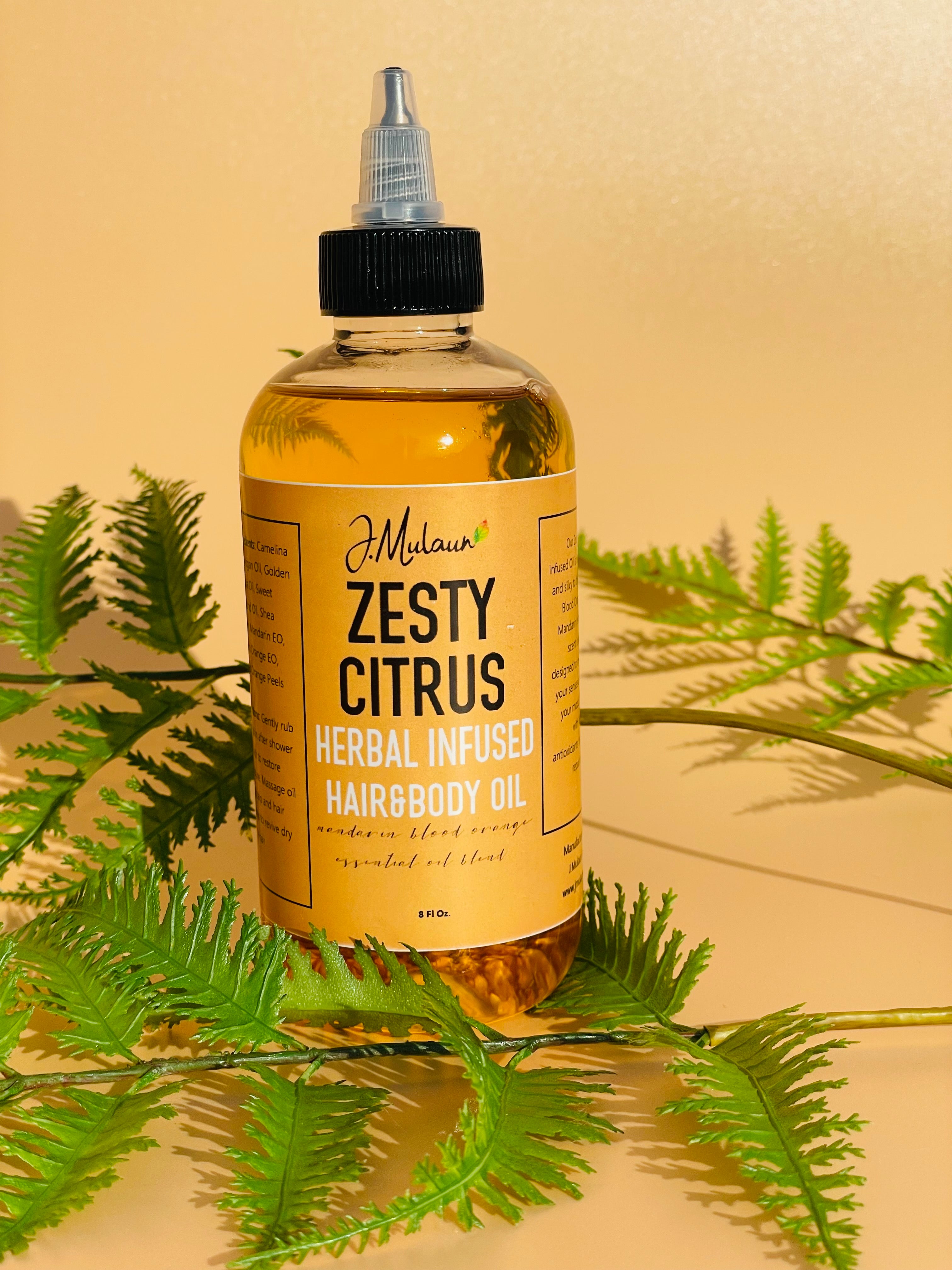Zesty Citrus Herbal Infused Hair&Body Oil
