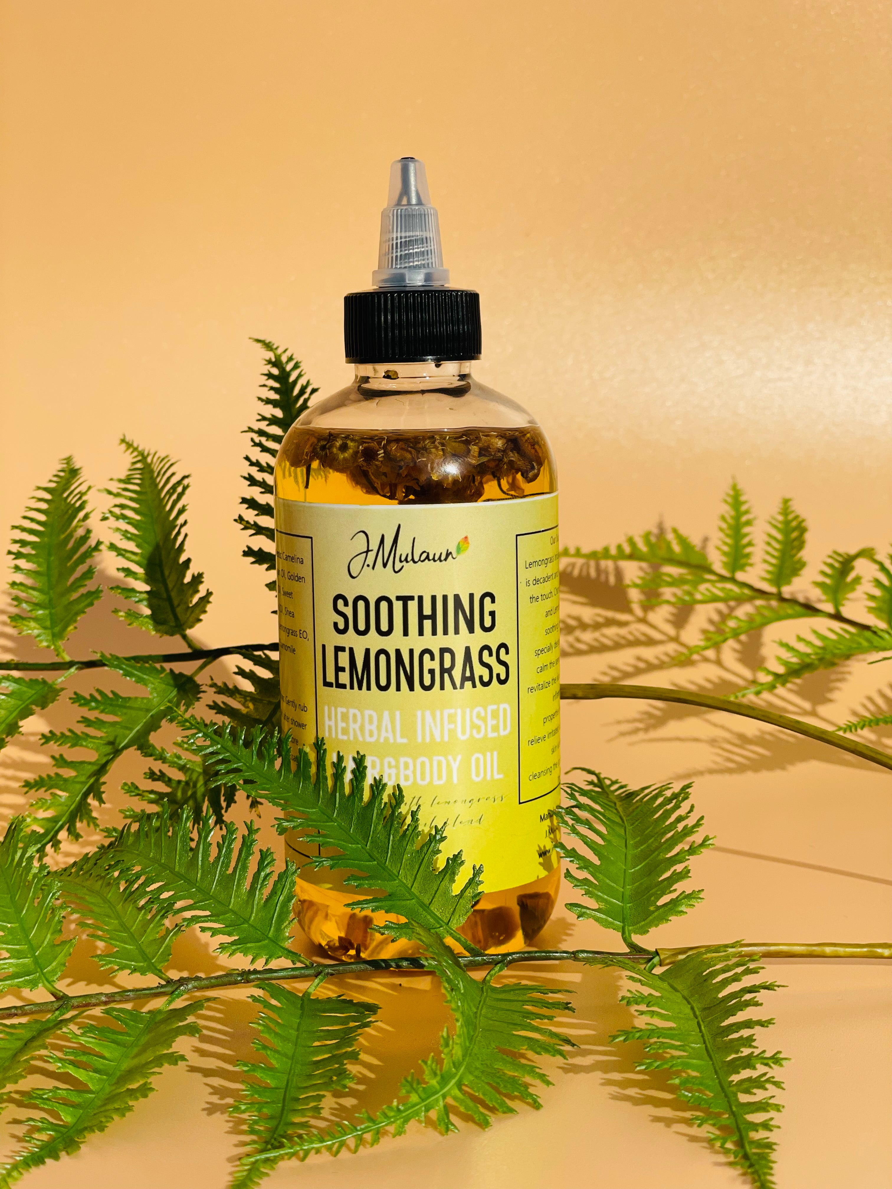 Soothing Lemongrass Herbal Infused Hair&Body Oil